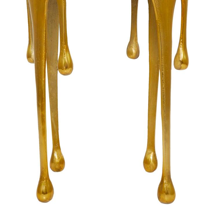 9th & Pike® Gold Aluminum Contemporary Accent Table