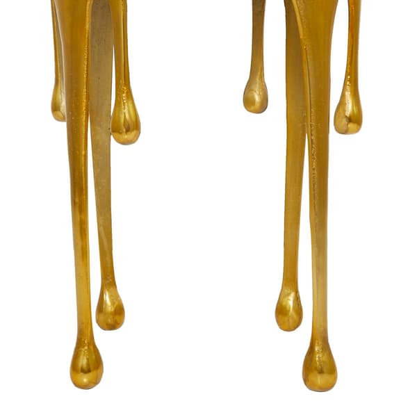 9th & Pike® Gold Aluminum Contemporary Accent Table
