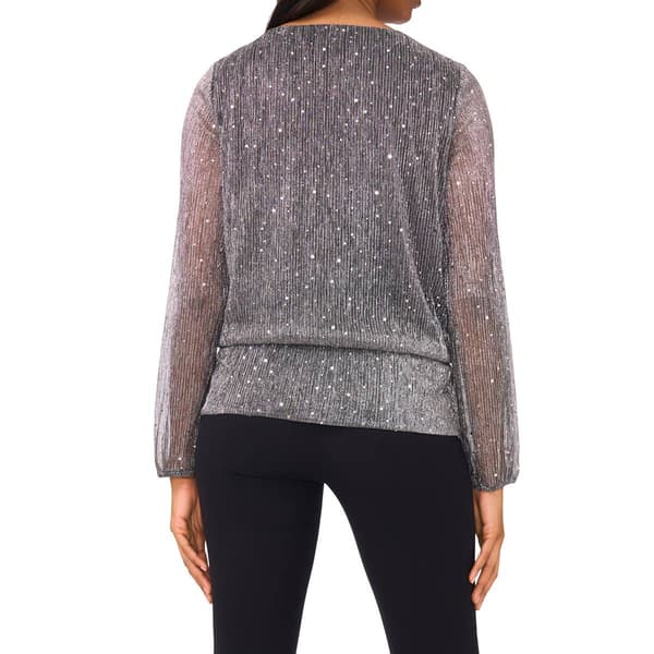 Womens MSK Shimmer Keyhole Neck Blouse