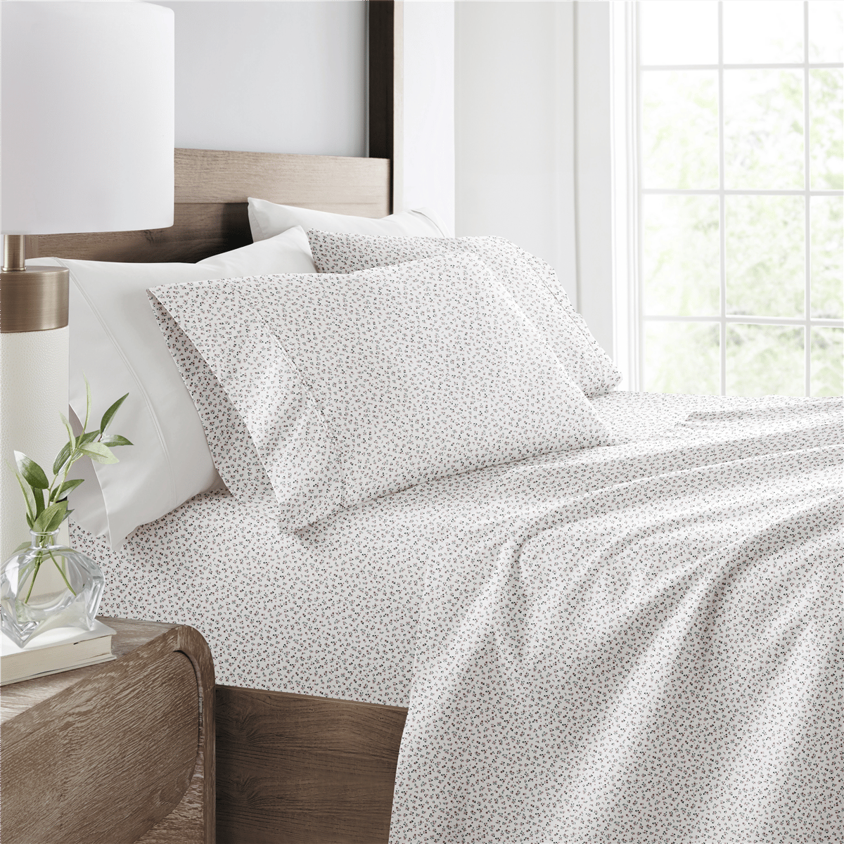 Open Video Modal for Soft Essentials 4pc. Ultra Soft Delicate Ditsy Floral Sheet Set
