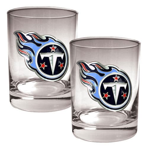 NFL Tennessee Titans 2pc. 14oz. Rocks Glass Set