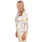 Womens Alfred Dunner Al Fresco Watercolor Floral Ruched Blouse - image 4