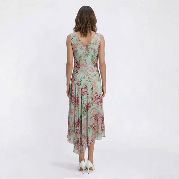 Womens Connected Apparel Sleeveless Floral Midi Dress