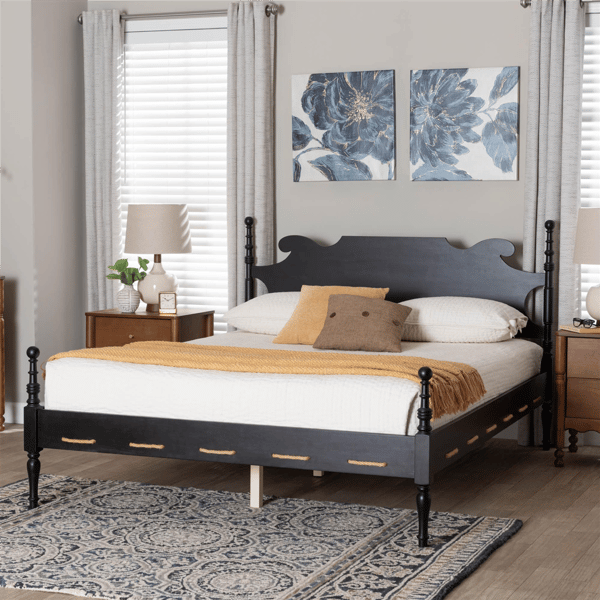 Baxton Studio Gaetano Platform Queen Bed