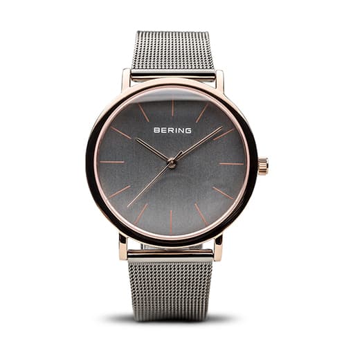 Unisex BERING Rose Gold Slim Scratch Resistant Watch - 13436 - image 