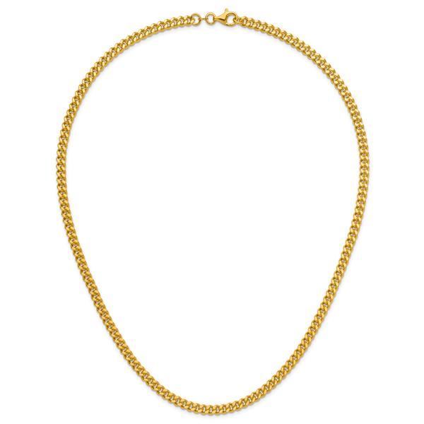 Gold Plated over Sterling Silver Curb Chain Necklace