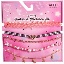Girls Capelli(R) New York 5pc. Layered Choker & Mixed Necklace Set