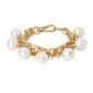 Steve Madden 2 Row Shaky Pearl Charms Chain Bracelet - image 1