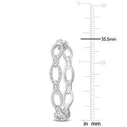 Sophia B 1/4ctw. Woven Silver Diamond Hoop Earrings