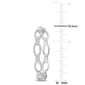 Sophia B 1/4ctw. Woven Silver Diamond Hoop Earrings - image 2