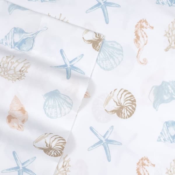 Sweet Home Collection Kids Fun & Colorful Seashells Sheet Set