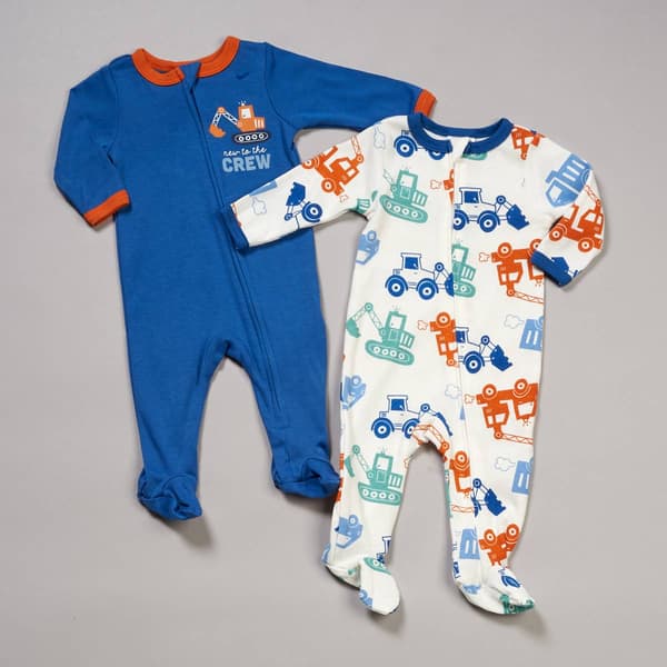 Baby Boy (NB-9M) bon bebe(R) 2pk. Construction Truck Sleep & Play - image 