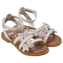 Big Girls Bebe Strappy Sandals w/ Butterfly Appliques