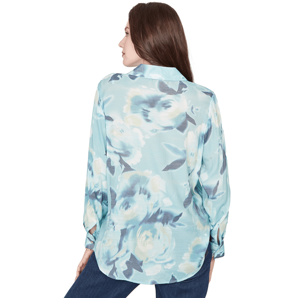 Womens Skye’s the Limit Fresh Start Abstract Button Blouse