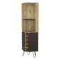 FM FURNITURE Grace Macadamia Corner Bar Cabinet - image 1