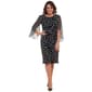 Womens Connected Apparel Sheer Wide Sleeve Dot Dress - image 1