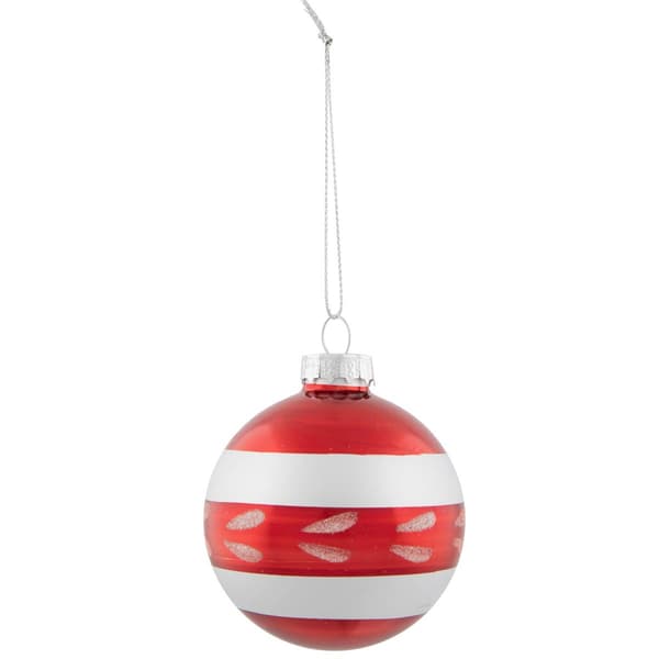 Northlight Seasonal 9ct. Striped Glitter Christmas Ornaments