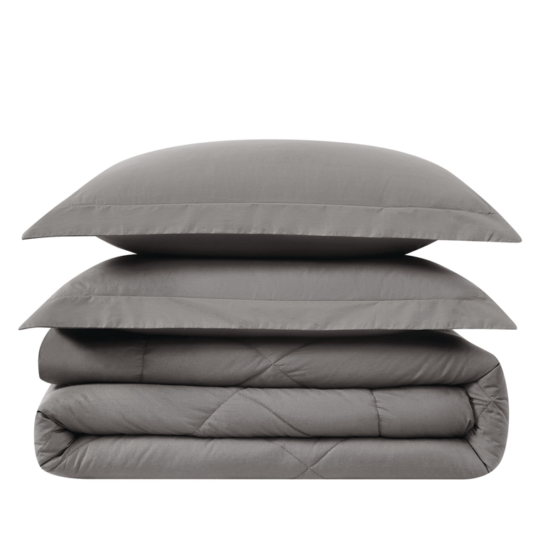 Cannon Solid Oversized Percale 3pc. Comforter Set