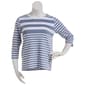 Petite Hasting & Smith 3/4 Sleeve Rhinestone Stripe Tee - image 1