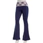 Juniors No Comment Fleece Fold Over Waist Flare Pants - Navy - image 2