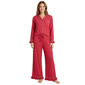 Womens MUK LUKS(R) Long Sleeve Ruffled Edge Notch Collar Pajama Set - image 1