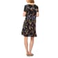 Plus Size MSK Short Sleeve Floral Vine Ruffle Hem A-Line Dress - image 4