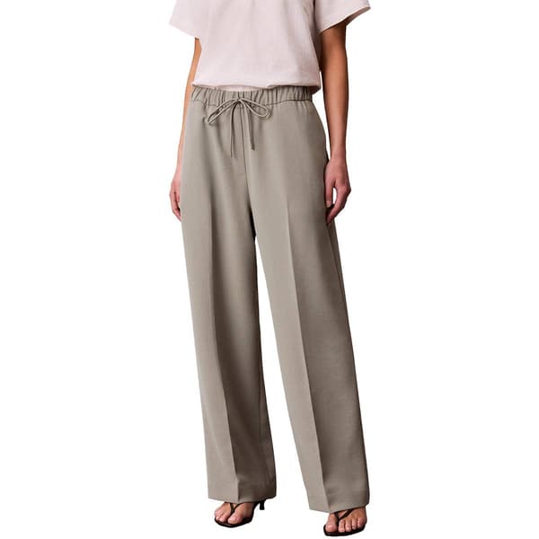 Womens Calvin Klein Pull On Drawstring Waist Straight Leg Pants - image 
