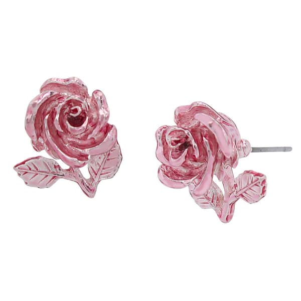Betsey Johnson Rose Stud Earrings - image 