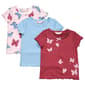 Girls (4-6x) Bkind 3pk. Short Sleeve Butterfly/Solid Tops - image 2