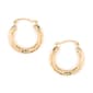 Candela 14kt. Twist Square Diamond Cut Hoop Earrings - image 1