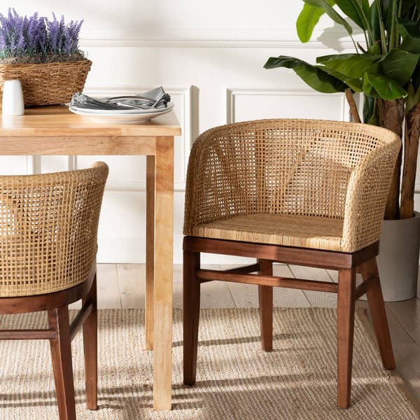 bali & pari Papua Modern Bohemian Acasia Wood Dining Chair