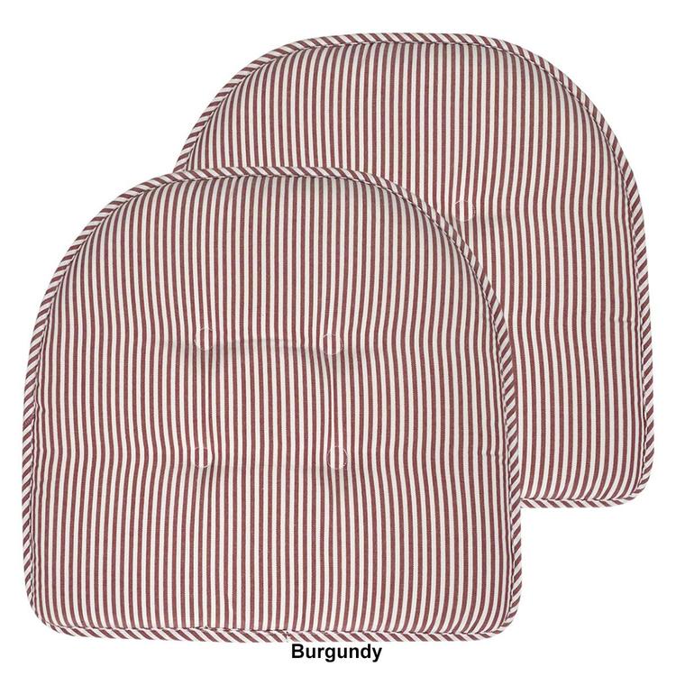 Sweet Home Collection Pinstripe Memory Foam Chair Cushions