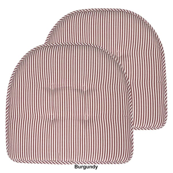Sweet Home Collection Pinstripe Memory Foam Chair Cushions