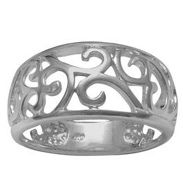 Marsala Silver Plated Filigree Ring