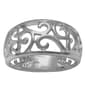 Marsala Silver Plated Filigree Ring - image 1