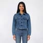 Juniors YMI Cropped Trucker Denim Jacket - image 1