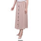 Petite NY Collection Pull On Button Front Woven Gauze Skirt - image 3