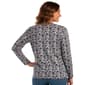 Petite Hasting & Smith Long Sleeve V Neck Leafy Jacobean Tee - image 5