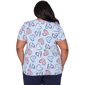Plus Size Alfred Dunner Lady Liberty American Flag Hearts Blouse - image 2