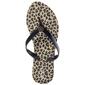 Womens Ellen Tracy Leopard Jelly Flip Flops with Charm - image 3