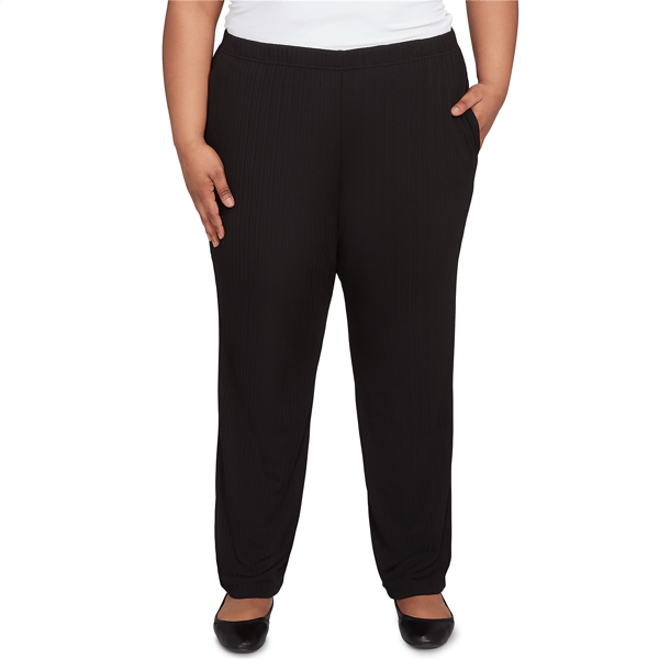 Plus Size Alfred Dunner Business As Usual Ribbed Knit Short Leng - image 
