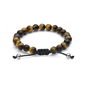 Mens Lynx Stainless Steel Bracelet with Tiger Eye Beads - image 3
