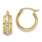 Gold Classics(tm) 10kt. Rhodium Diamond Cut Small Hoop Earrings - image 1