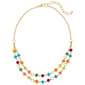 Ashley Cooper(tm) 2 Row Multi Color Link Beaded Short Necklace - image 1