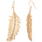Jessica Simpson Pave Rhinestone Leaf Dangle Earrings - image 1