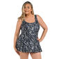 Plus Size Maxine Brushstroke Shimmer Swimdress - image 1