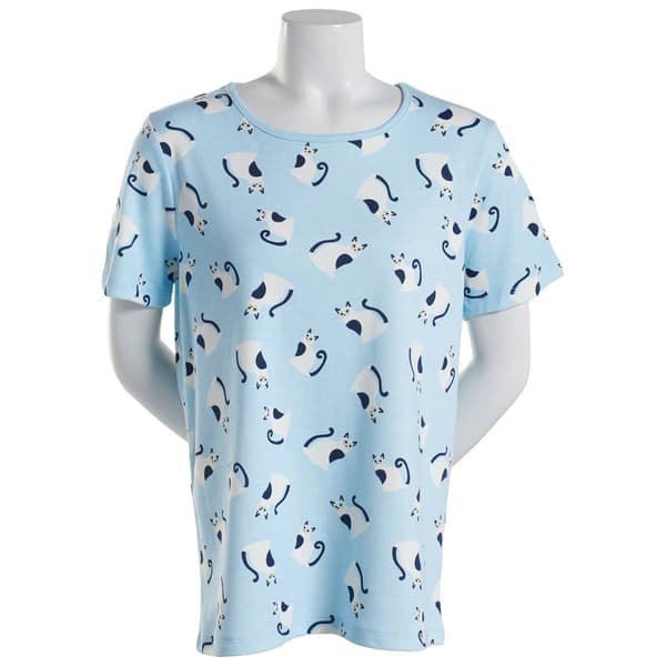 Womens Bonnie Evans Cats Short Sleeve Tee