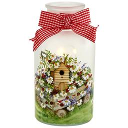 Transpac Americana LED Birdhouse Lantern