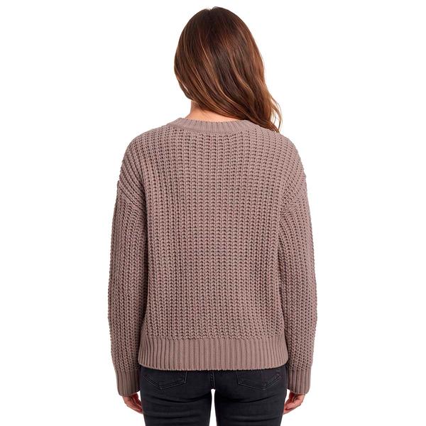 Petite Architect® Long Sleeve Center Cable Pullover Sweater