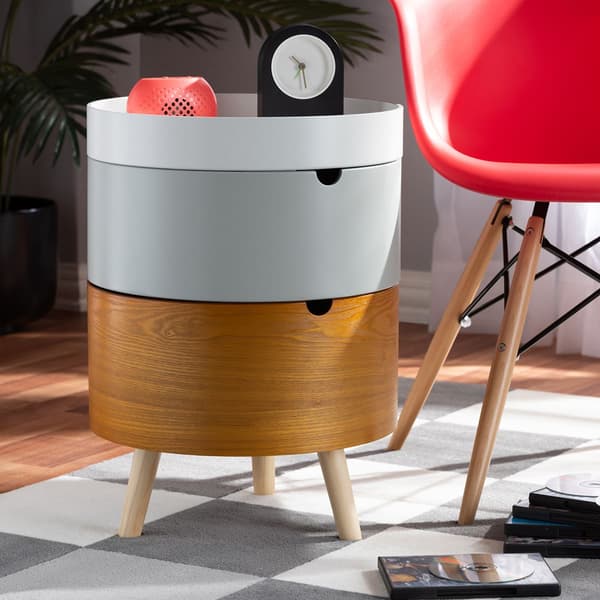 Baxton Studio Elison Collection  3-Tier Wood Nightstand